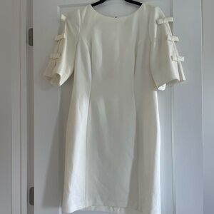 DKNY white formal dress